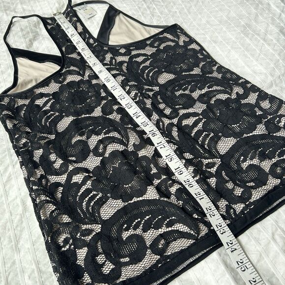 NWT Express Black Lace Deep V Tank Top Halter Lined Size M - Picture 9 of 10